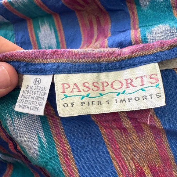 Vintage * Colorful Striped wrap Midi Skirt * SZ M (fits like a SMALL) - Picture 6 of 6